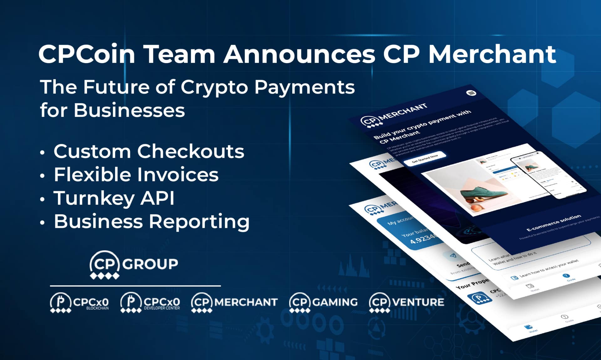 CPCoin Team Announces CP Merchant – The Future of Crypto Payments for Businesses